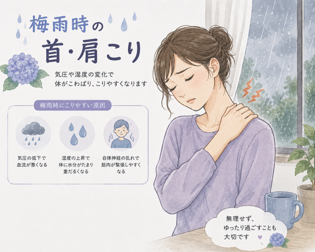 梅雨時の体の不調＆６月営業日